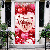 Lofaris Pink Red Hearts Balloon Valentines Day Door Cover
